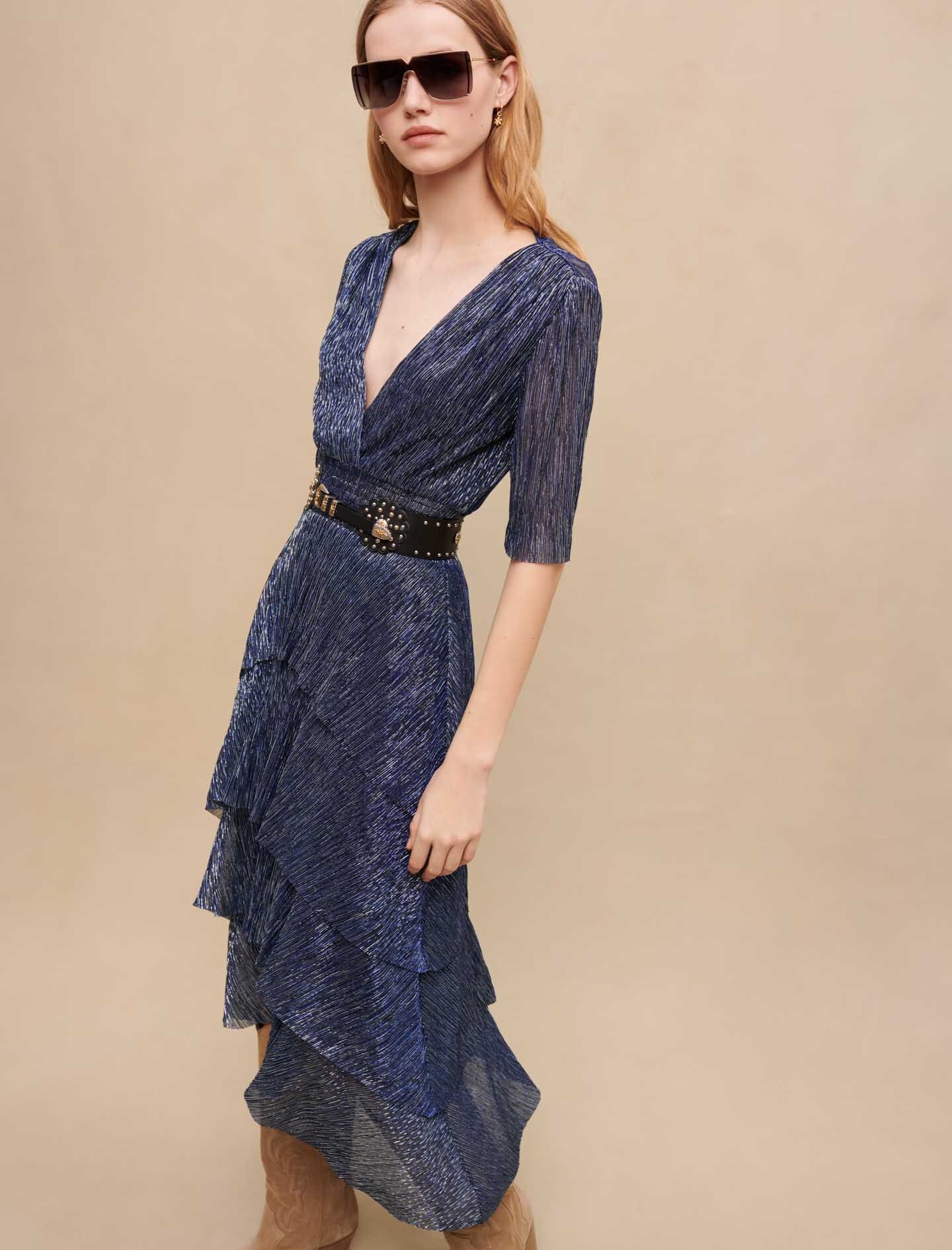 Stretch lurex ruffle dress - 3