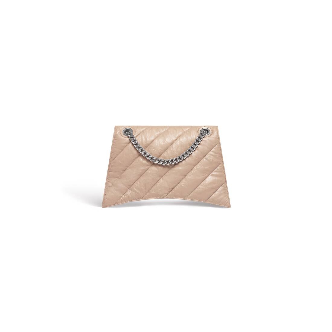 Women's Crush Medium Chain Bag Quilted in Light Beige - 4