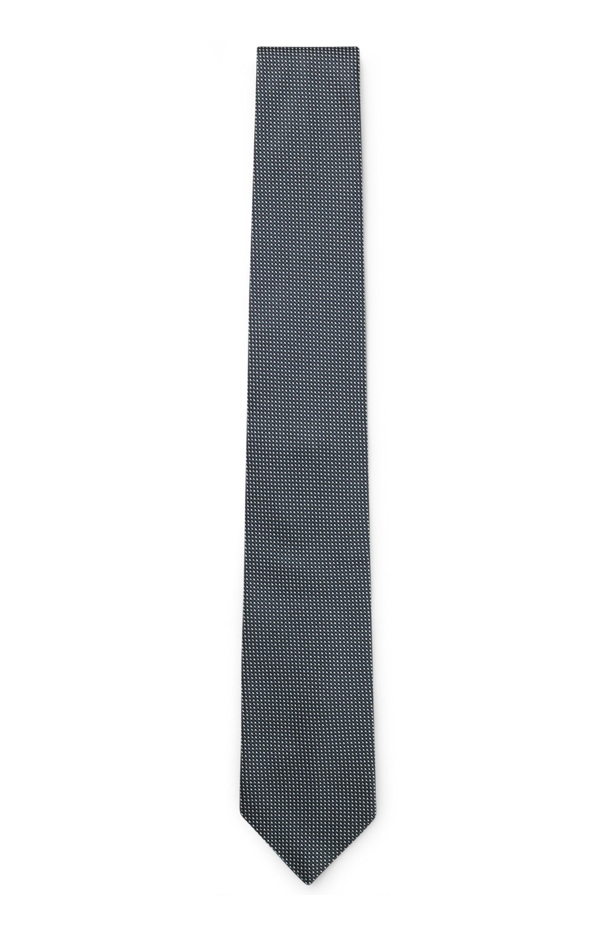 PURE-SILK TIE WITH MICRO PATTERN - 1