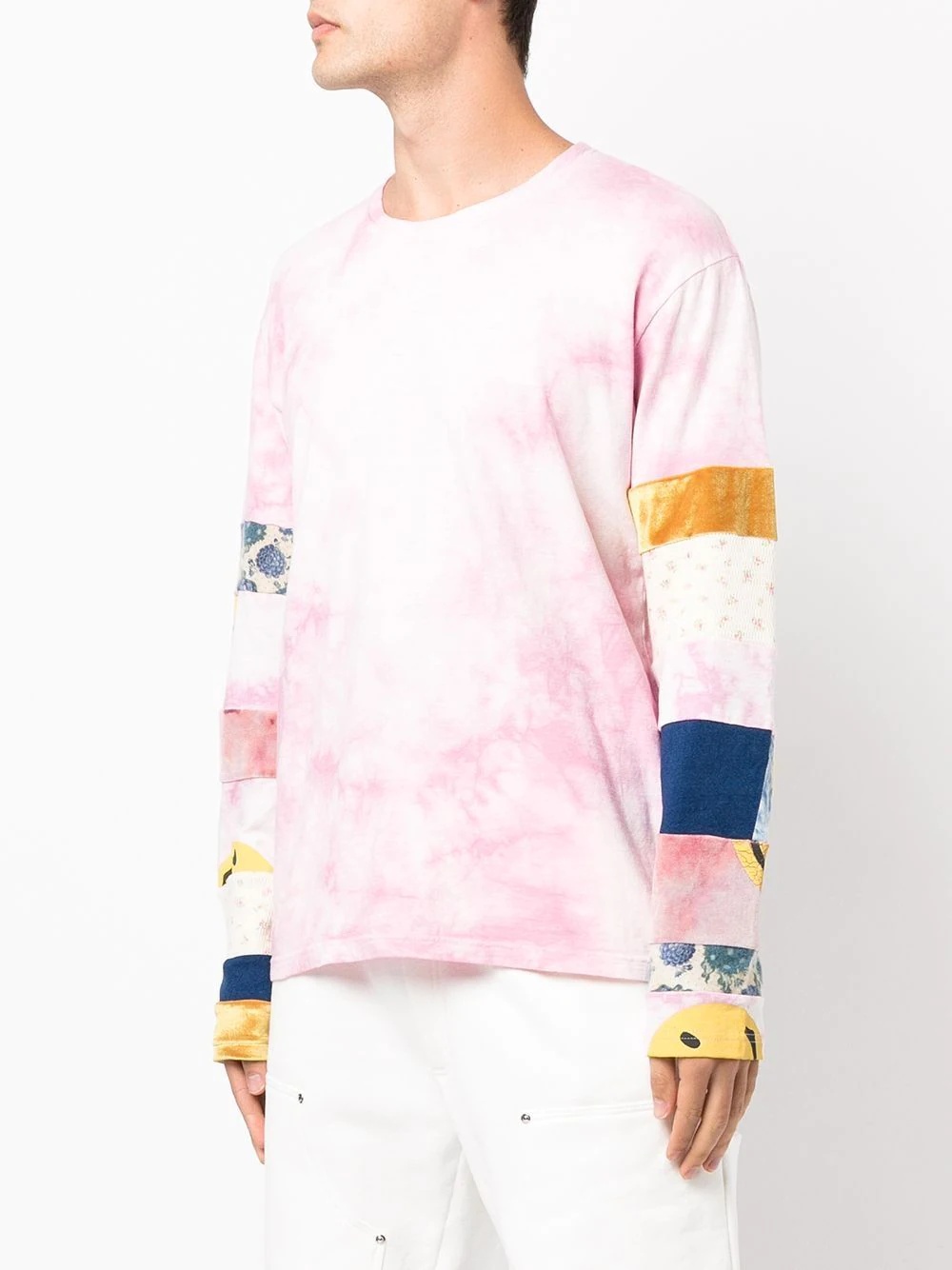 patchwork tie-dye longsleeved T-shirt - 3