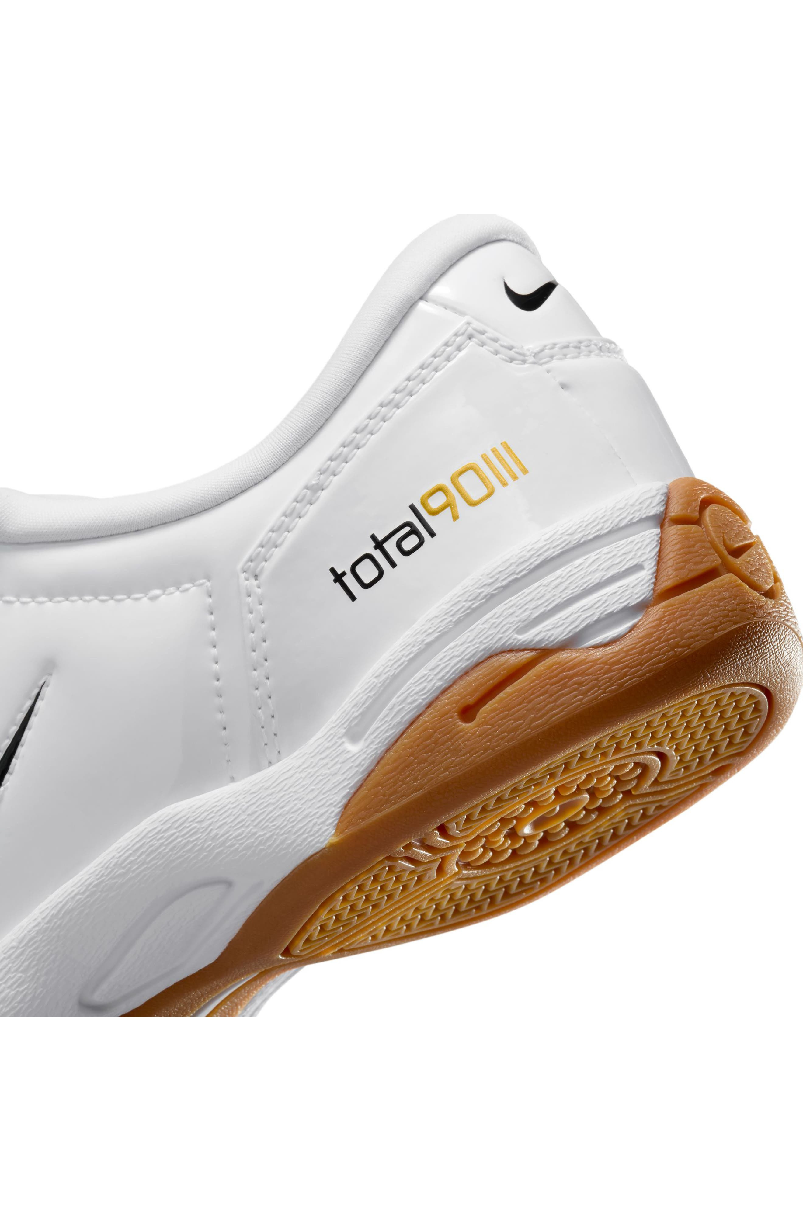 Nike Total 90 Soccer Sneaker in White/Black/White/Team Gold at Nordstrom - 7