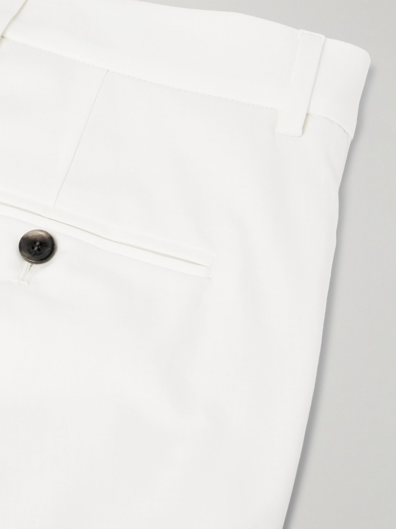 Jarno Straight-Leg Stretch-Cotton Bermuda Shorts White - 5