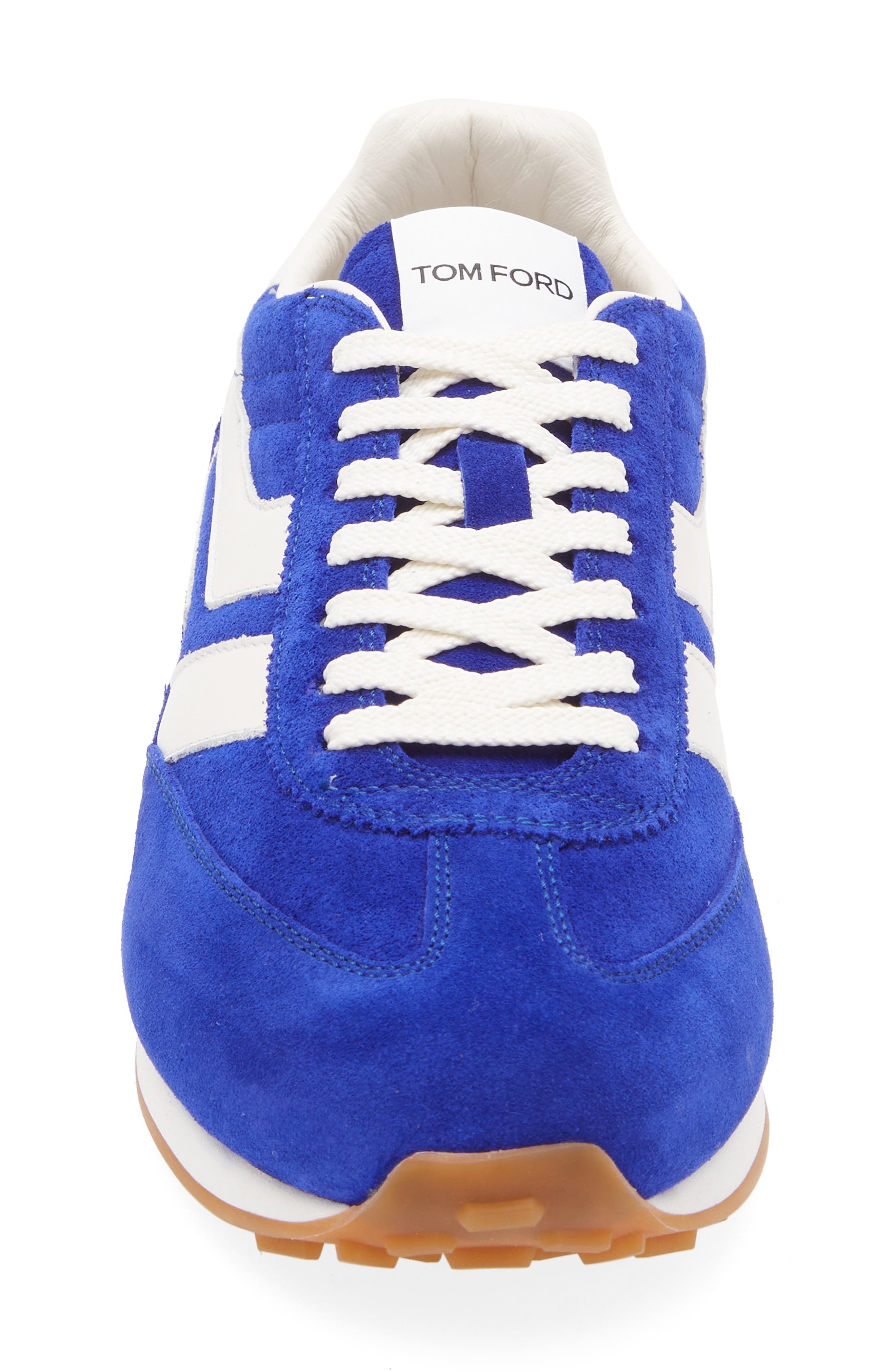 TOM FORD Mick Mixed Media Sneaker in 5V006 E Purple/White/Amber at Nordstrom - 4