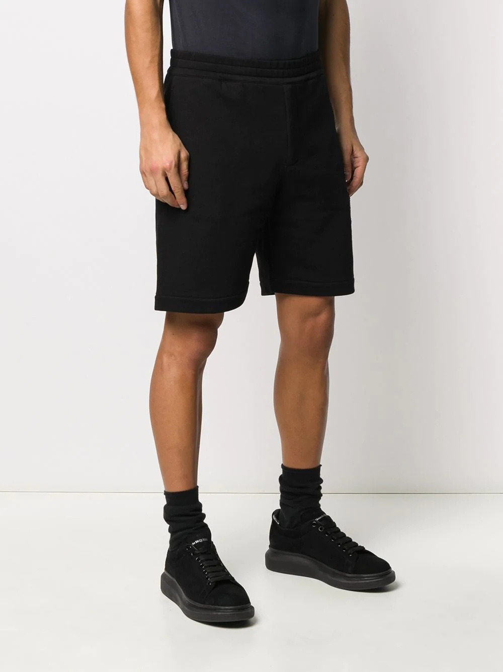 embroidered track shorts - 3