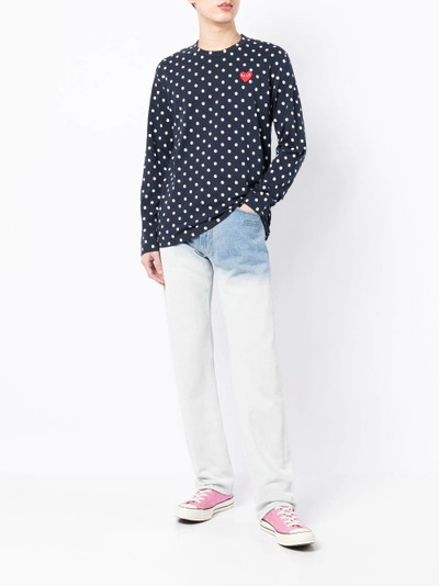 Comme des Garçons PLAY polka-dot long-sleeve T-Shirt outlook