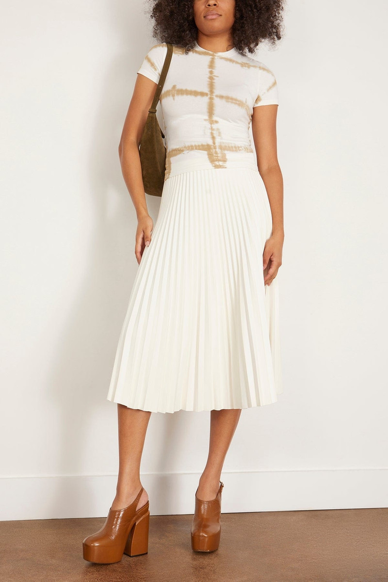 Proenza Schouler Brewer T-Shirt in White/Khaki outlook