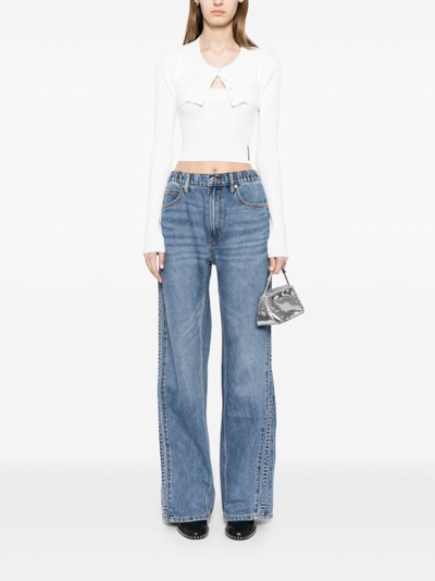 Alexander Wang cut-out long-sleeved cropped top outlook