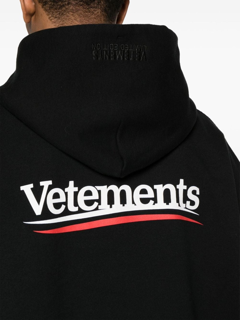 logo-print cotton blend hoodie 6