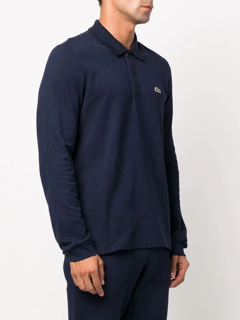 logo-patch long-sleeve polo shirt - 3