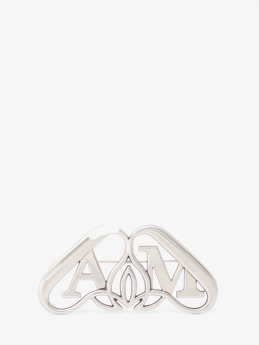 Men's The Seal Brooch in Silver - 1
