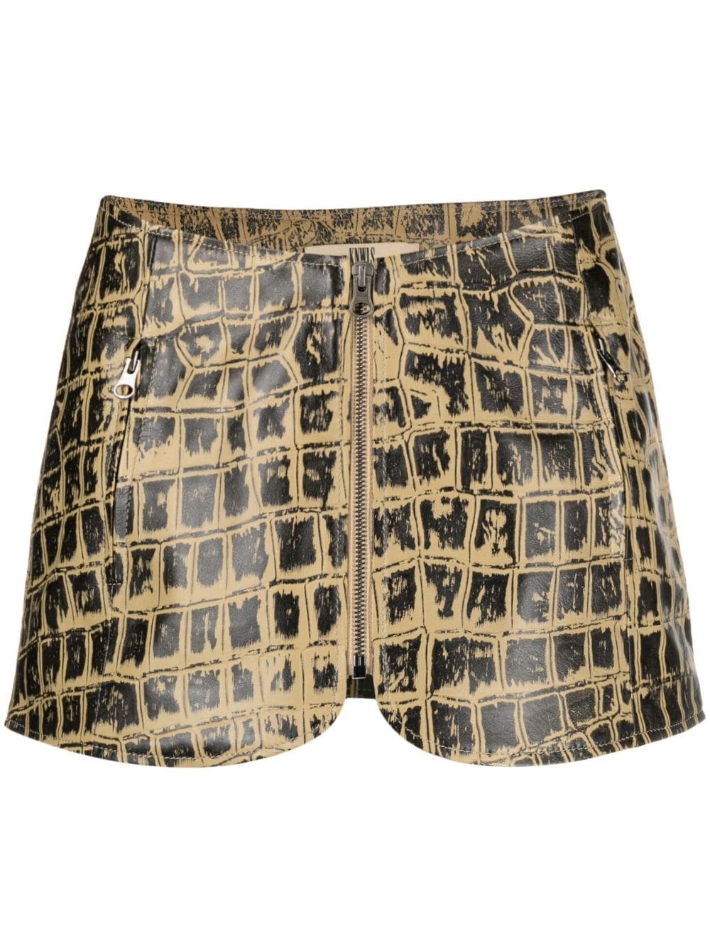 Scythe crocodile-print miniskirt - 1