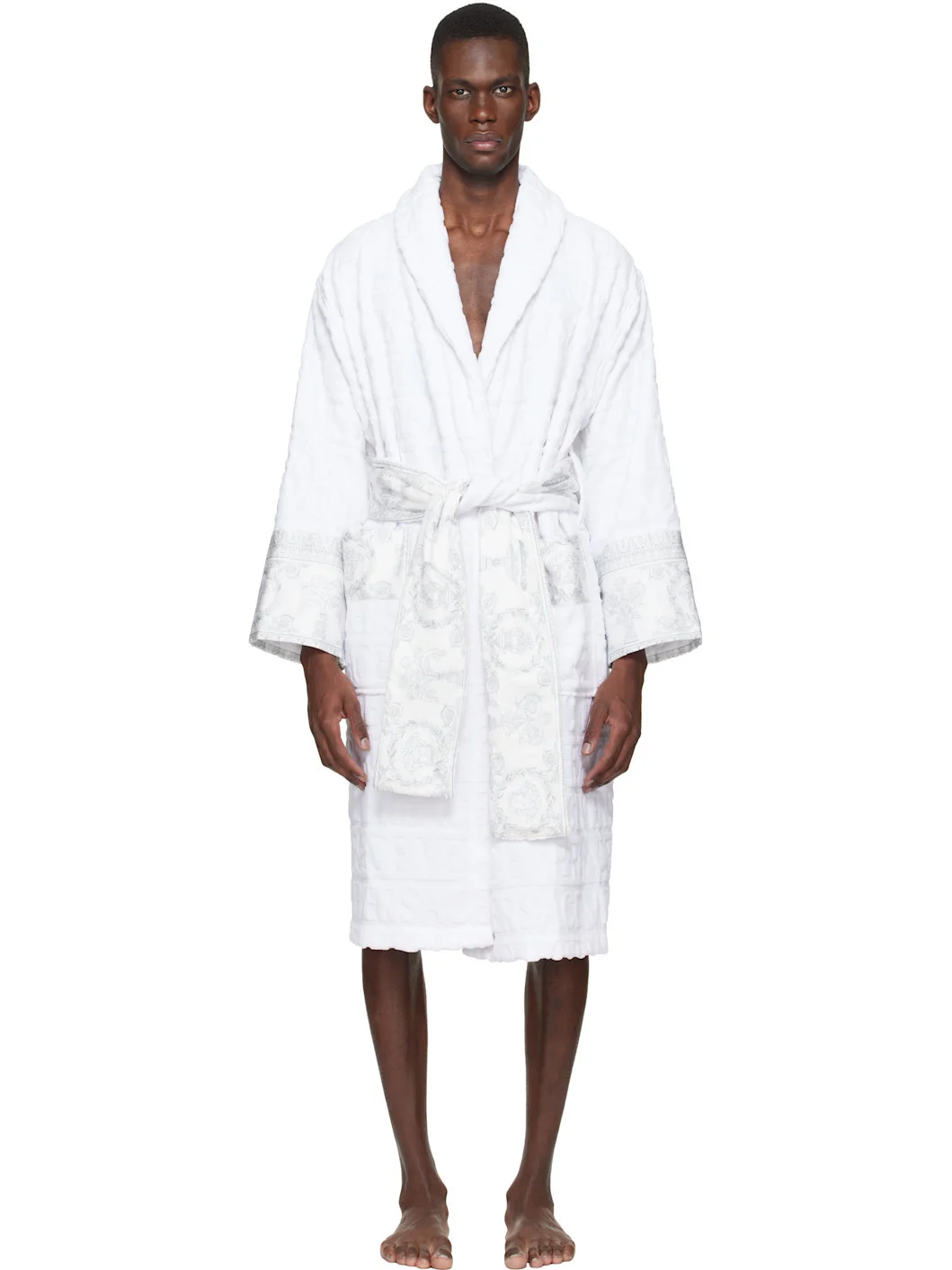 White 'I Heart Baroque' Bathrobe - 1