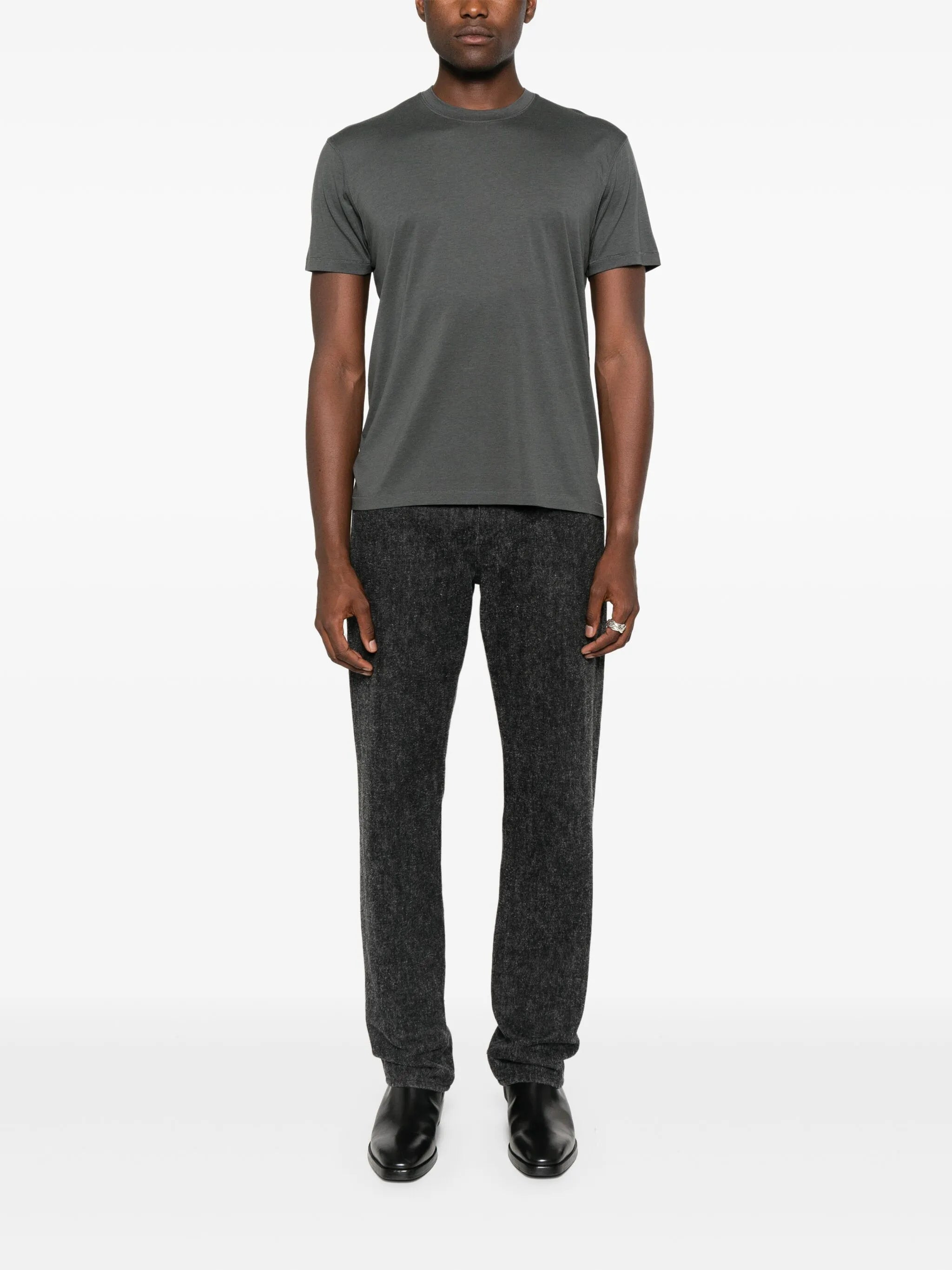 Tom Ford Mélange-effect T-shirt - 2