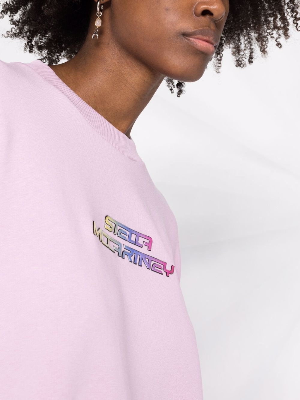 logo-print side slit sweatshirt - 5