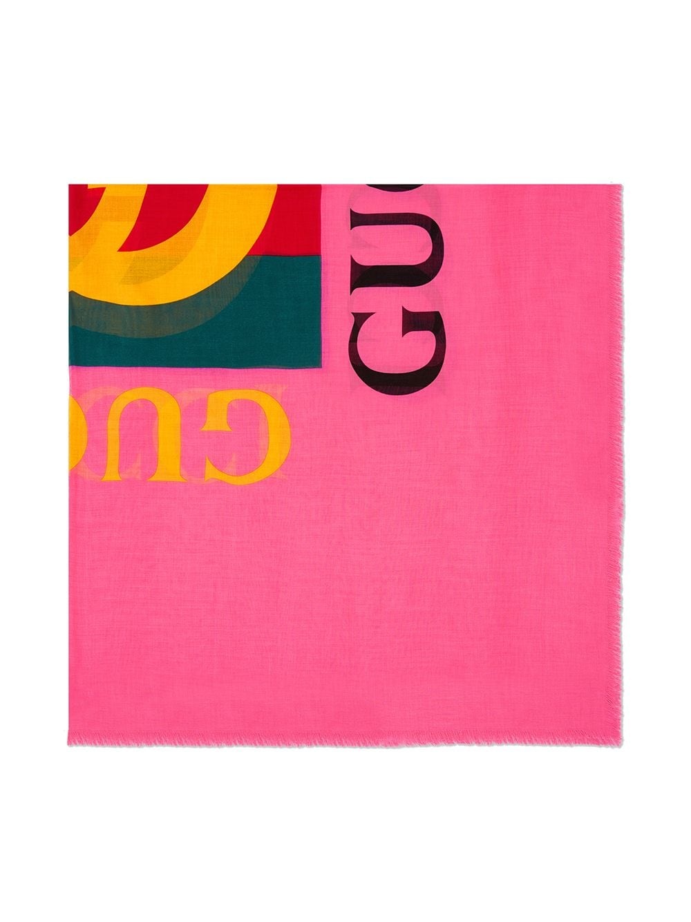 Gucci logo modal silk shawl - 2