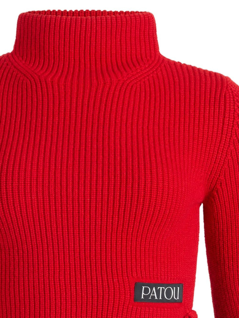 PATOU ribbed mock-neck top outlook