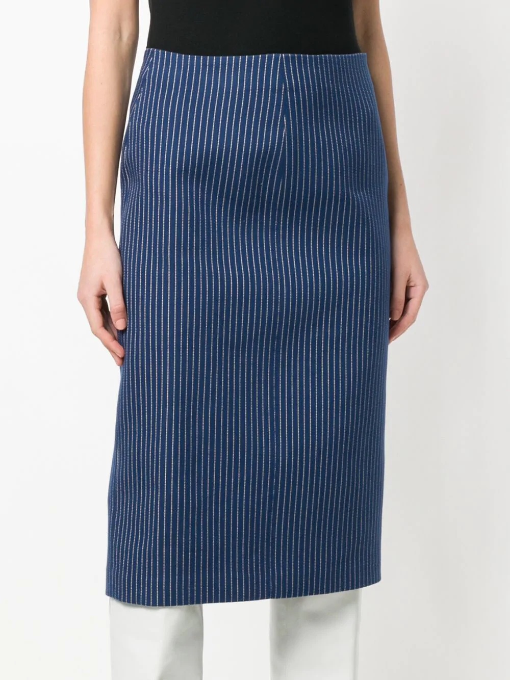 pinstripe midi skirt - 3