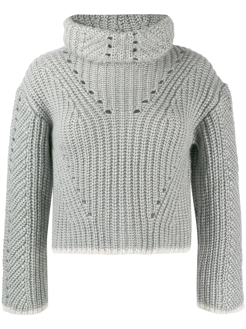 roll neck knitted jumper - 1