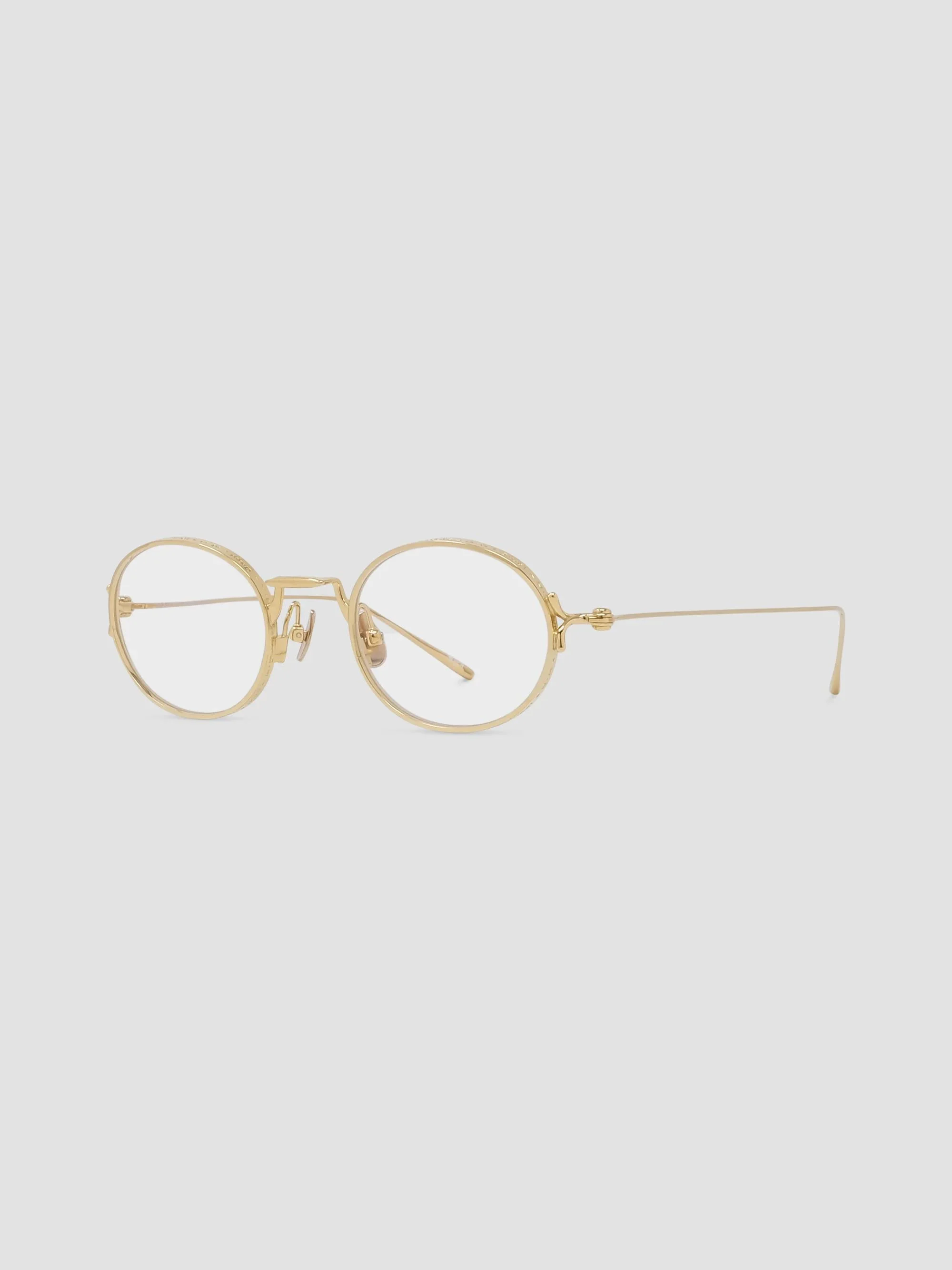 Men's x Matsuda 46MM Round Optical Eyeglasses - Gold - 1