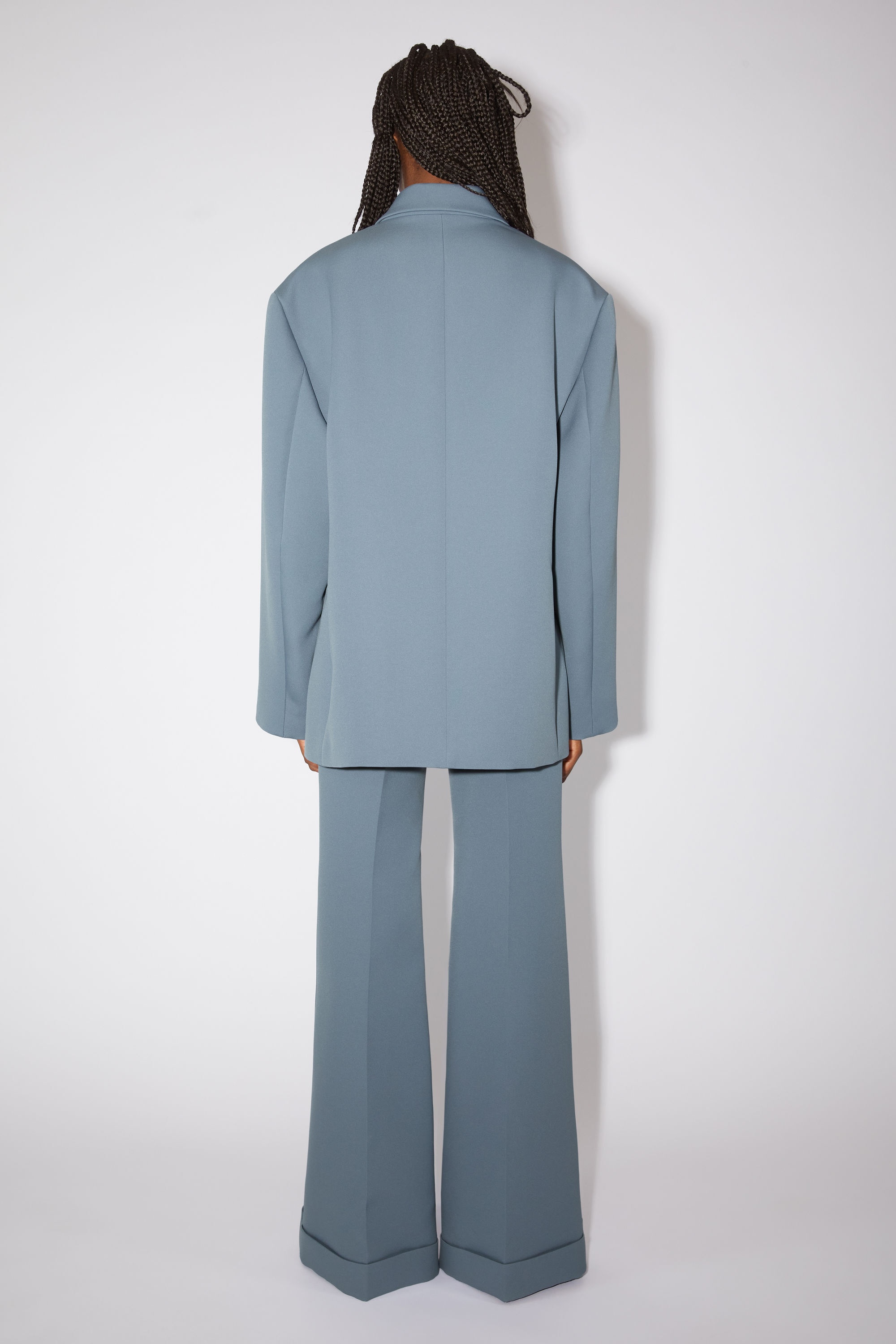 Double-breasted suit jacket - Dusty blue - 3