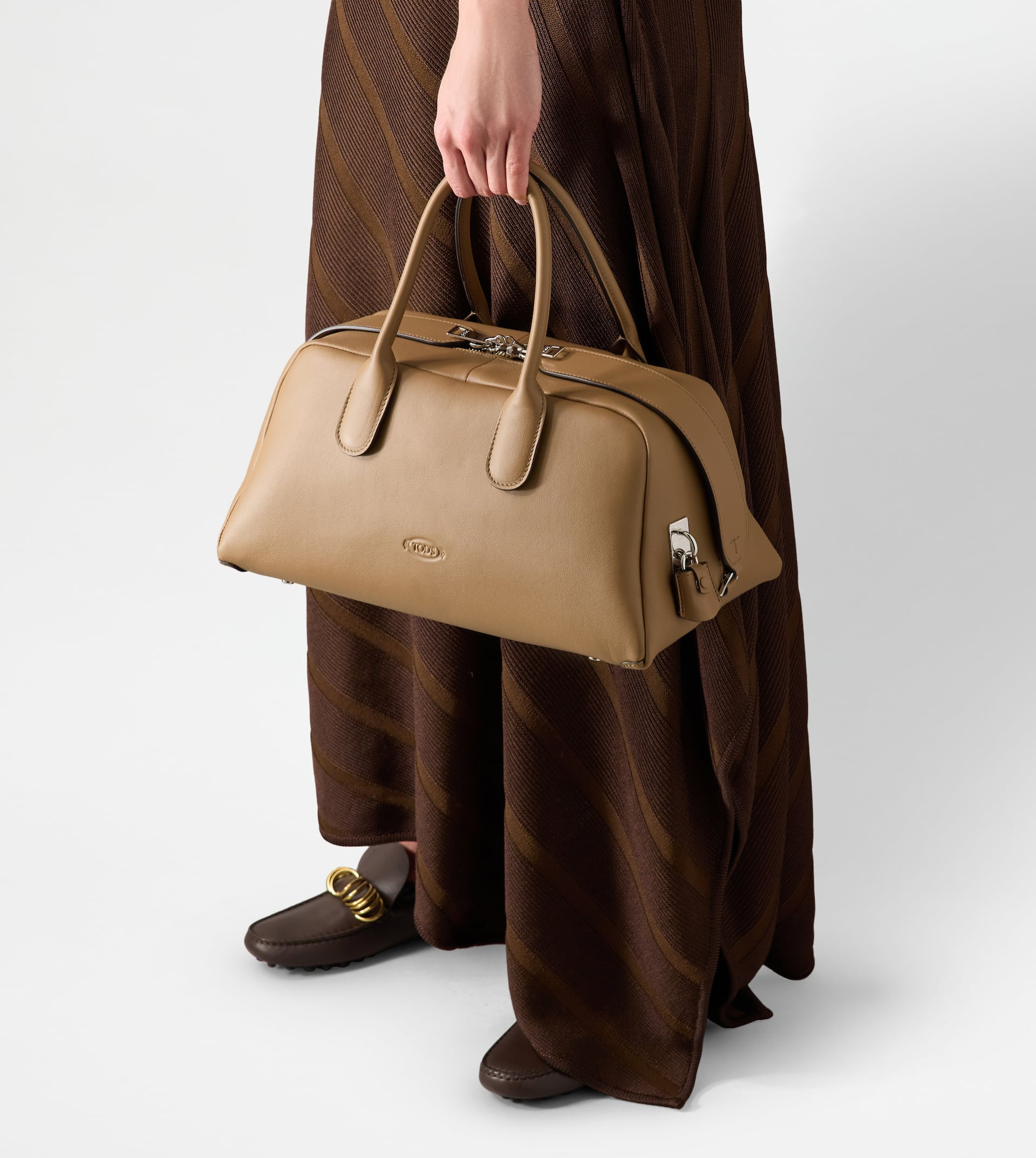 TOD'S DARSENA IN LEATHER MEDIUM - BROWN - 7