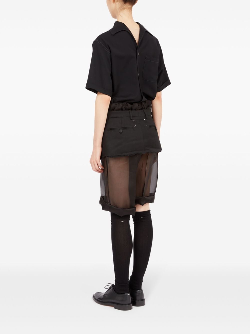 deconstructed layered midi skirt - 5