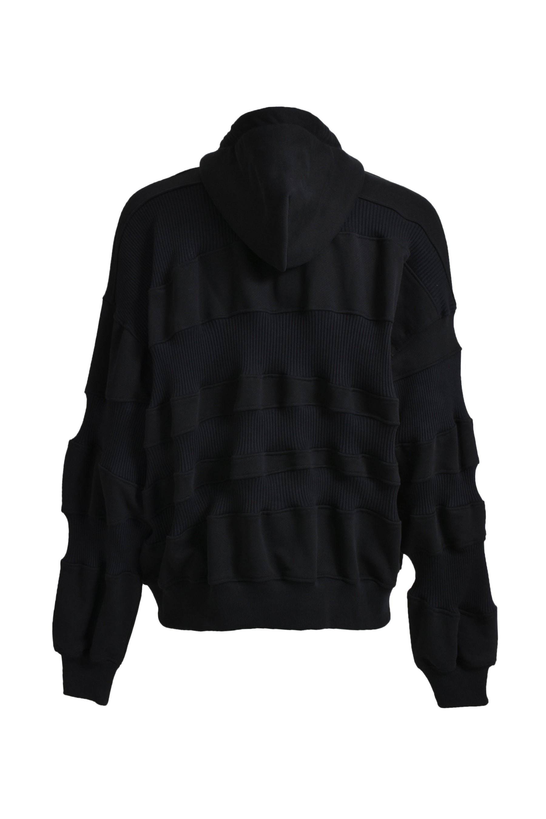 RIB ZIP HOODIE / BLK - 2