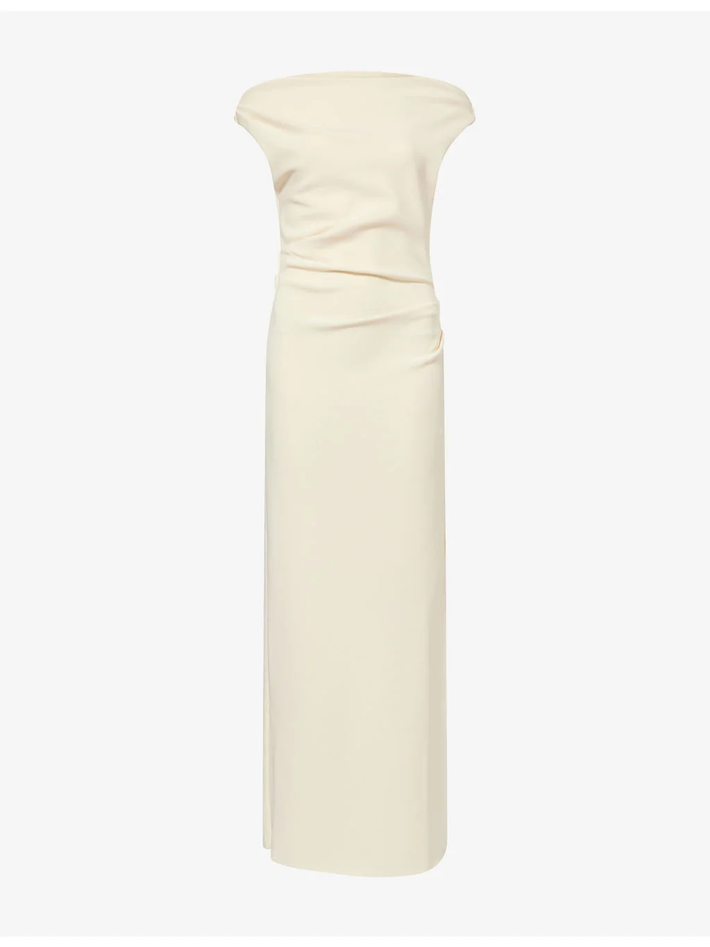 Leora Asymmetric Bonded-Crepe Maxi Dress - 1