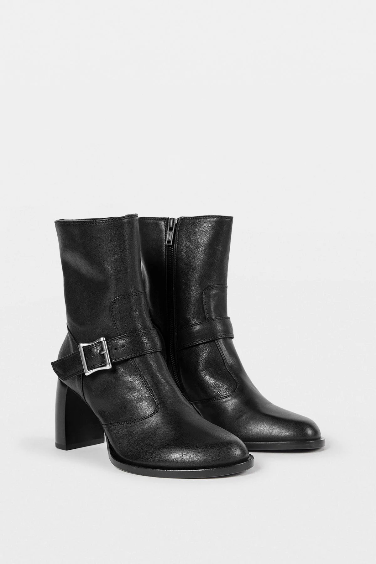Klarissa Heeled Ankle Boots With Belt - 1
