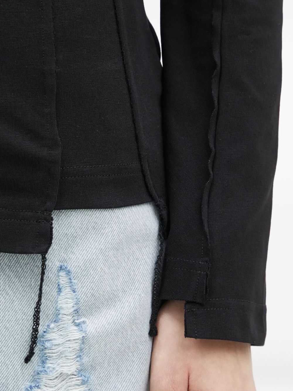 exposed-seam T-shirt - 4