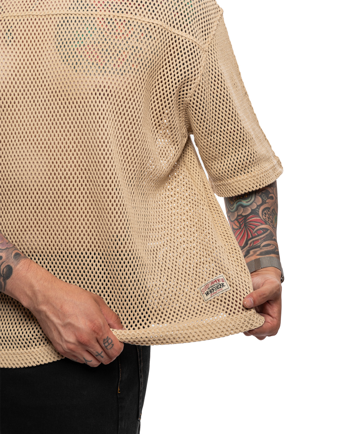 トップス *23SS*STUSSY COTTON MESH Stüssy Team Cotton Mesh (Natural) - ShopperBoard