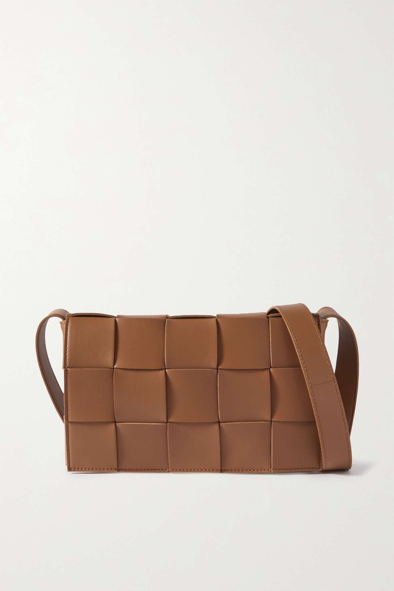 Cassette intrecciato leather shoulder bag - 1