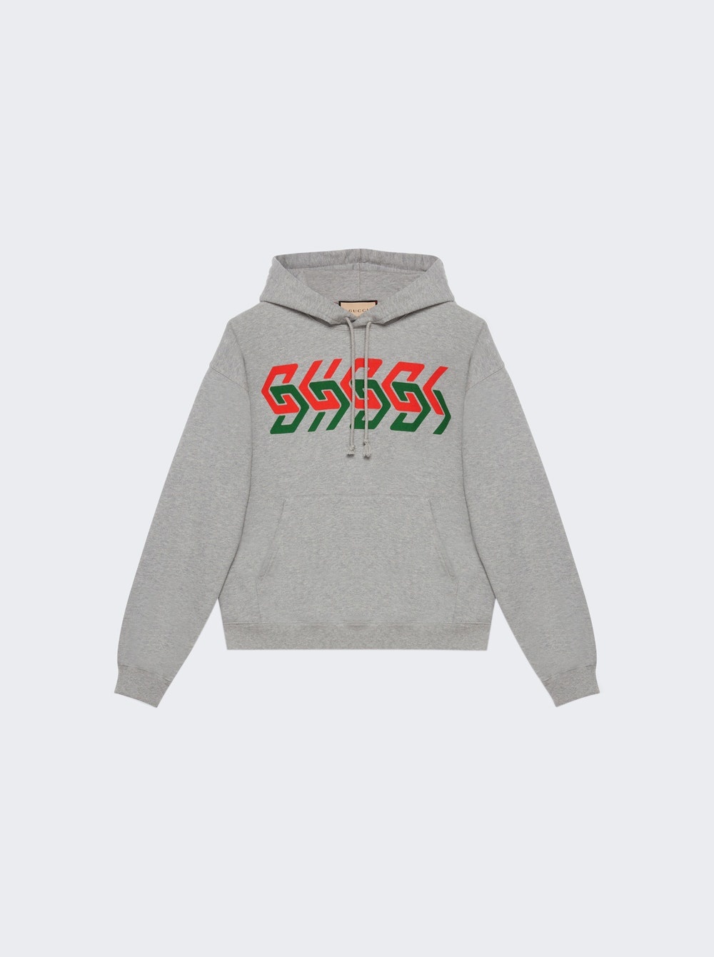 【GUCCI】HOODED SWEATSHIRT LIGHT FELTED COTTON JE◆715911XJE GUCCI Light Felted Cotton Jersey Hoodie Medium Grey
