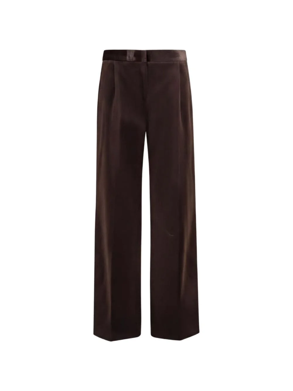 velvet wide-leg trousers - 1