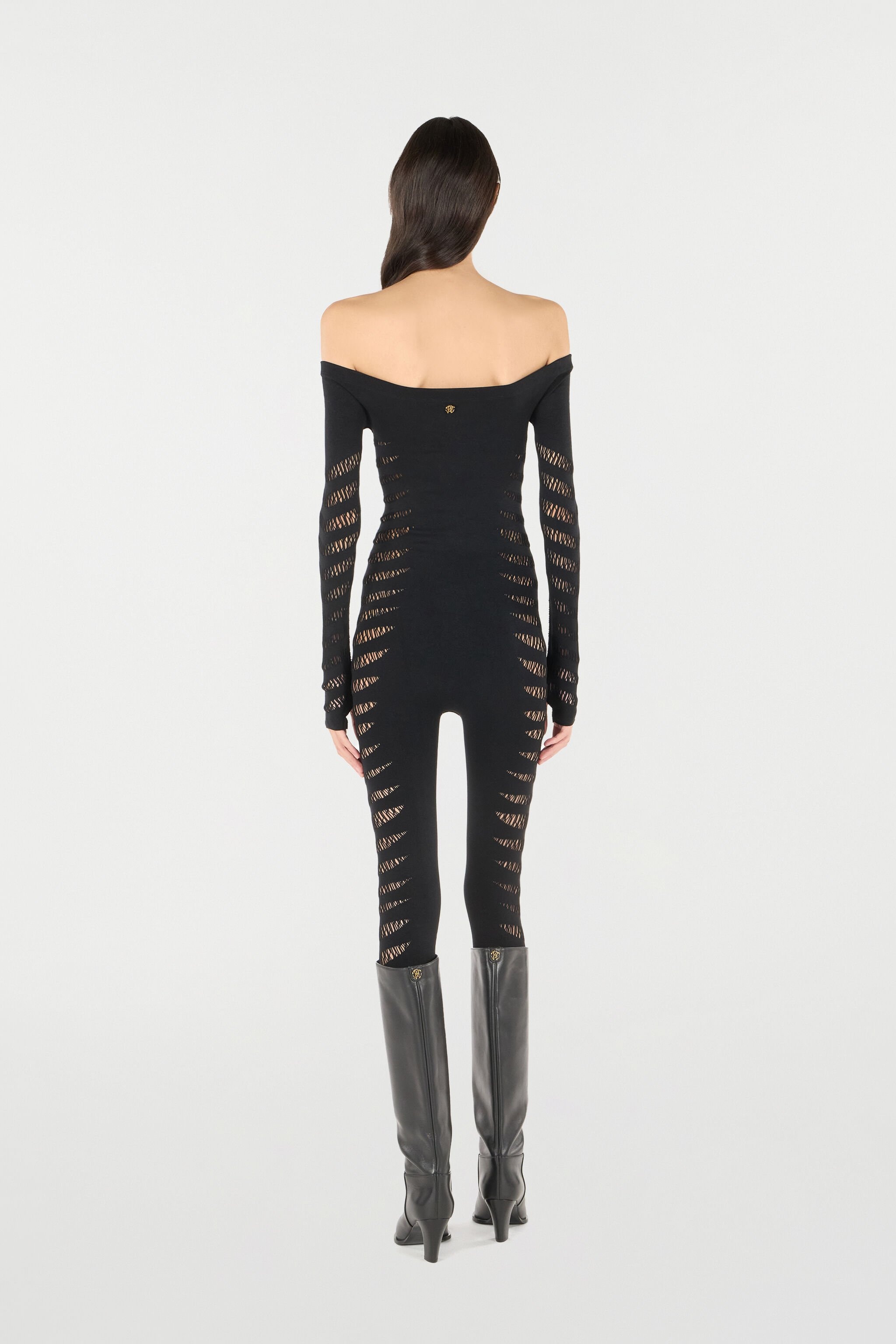 Jumpsuit With Perforated Zebra Pattern - 4