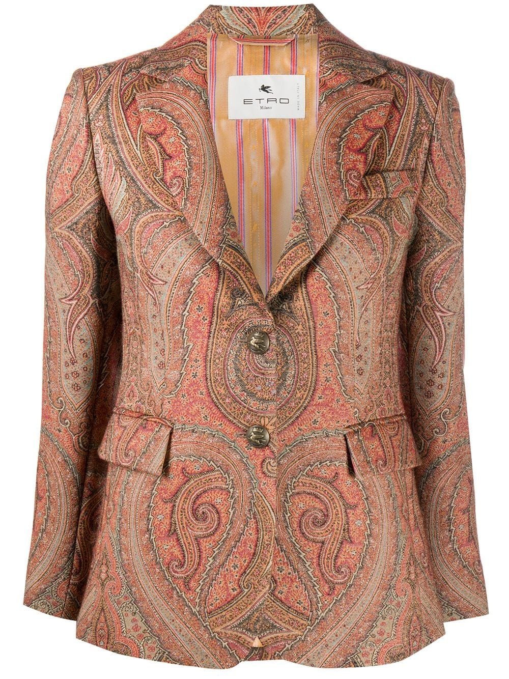 paisley print blazer - 1