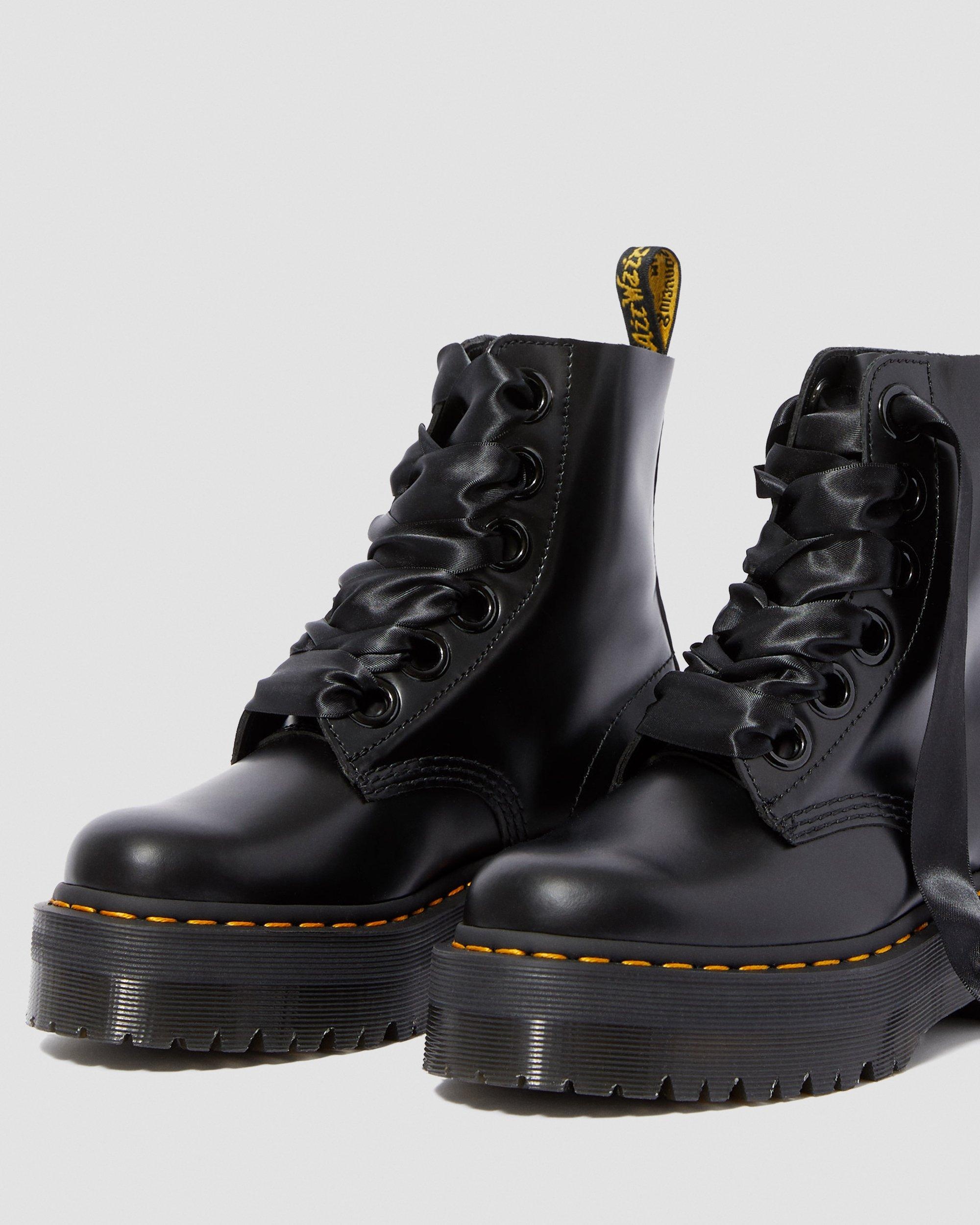Molly Women's Leather Platform Boots - 5