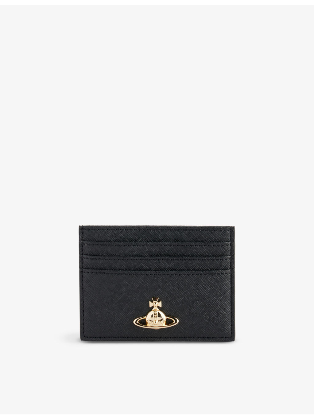 Logo-plaque leather card holder - 1