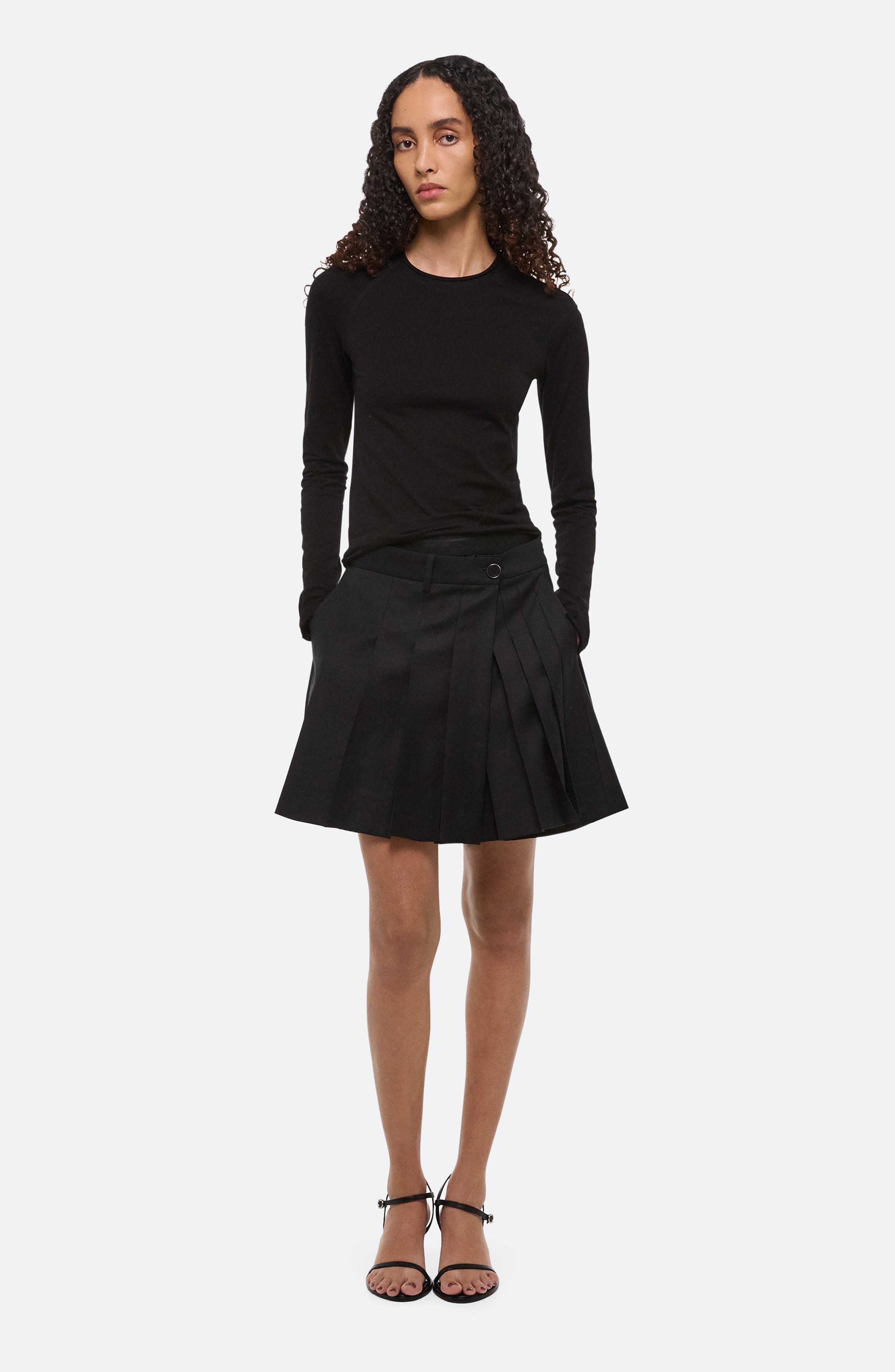 Helmut Lang Twisted Jersey Top in Black at Nordstrom - 6