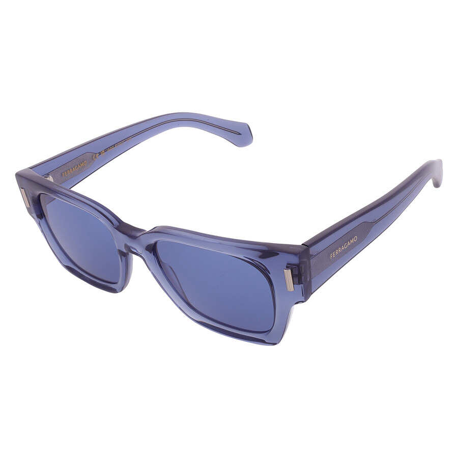 Ferragamo Blue Square Men's Sunglasses SF2010S 432 52 - 3