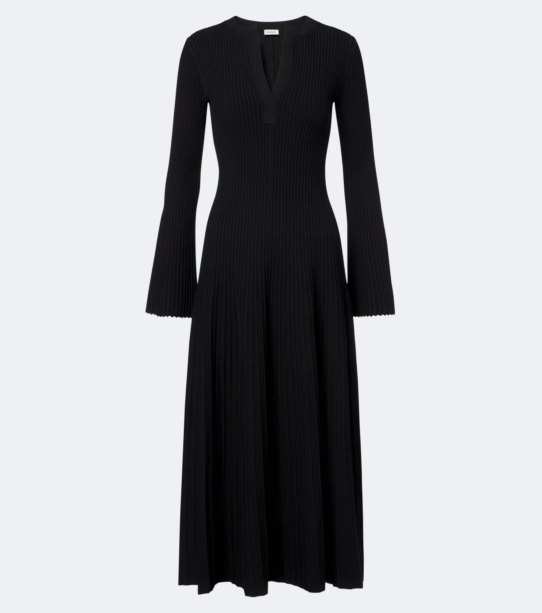 Genna ribbed-knit midi dress - 1