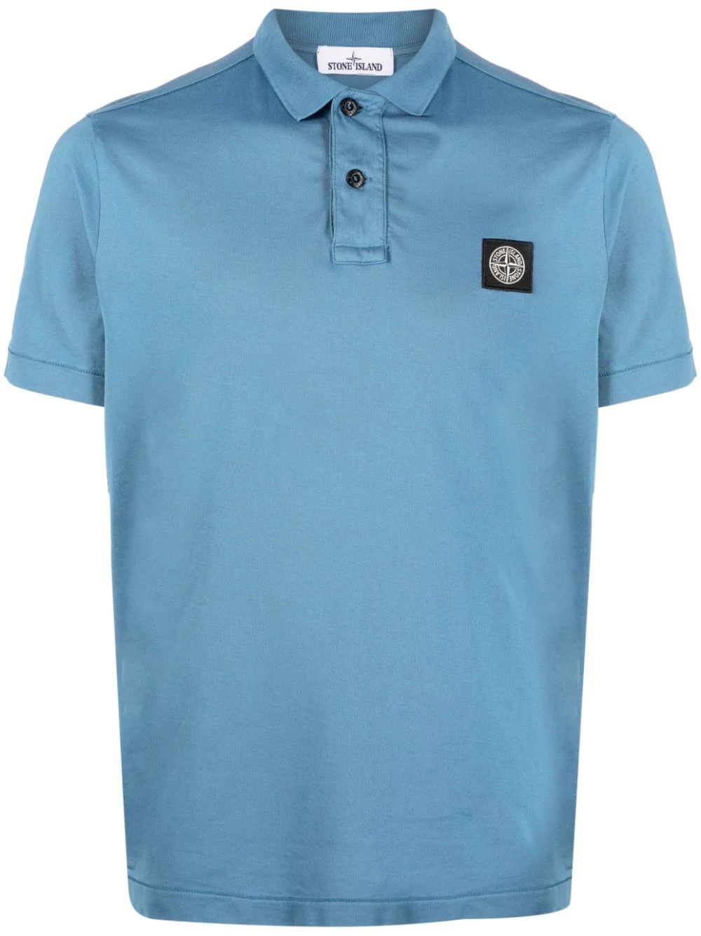 logo-patch short-sleeved polo shirt - 1