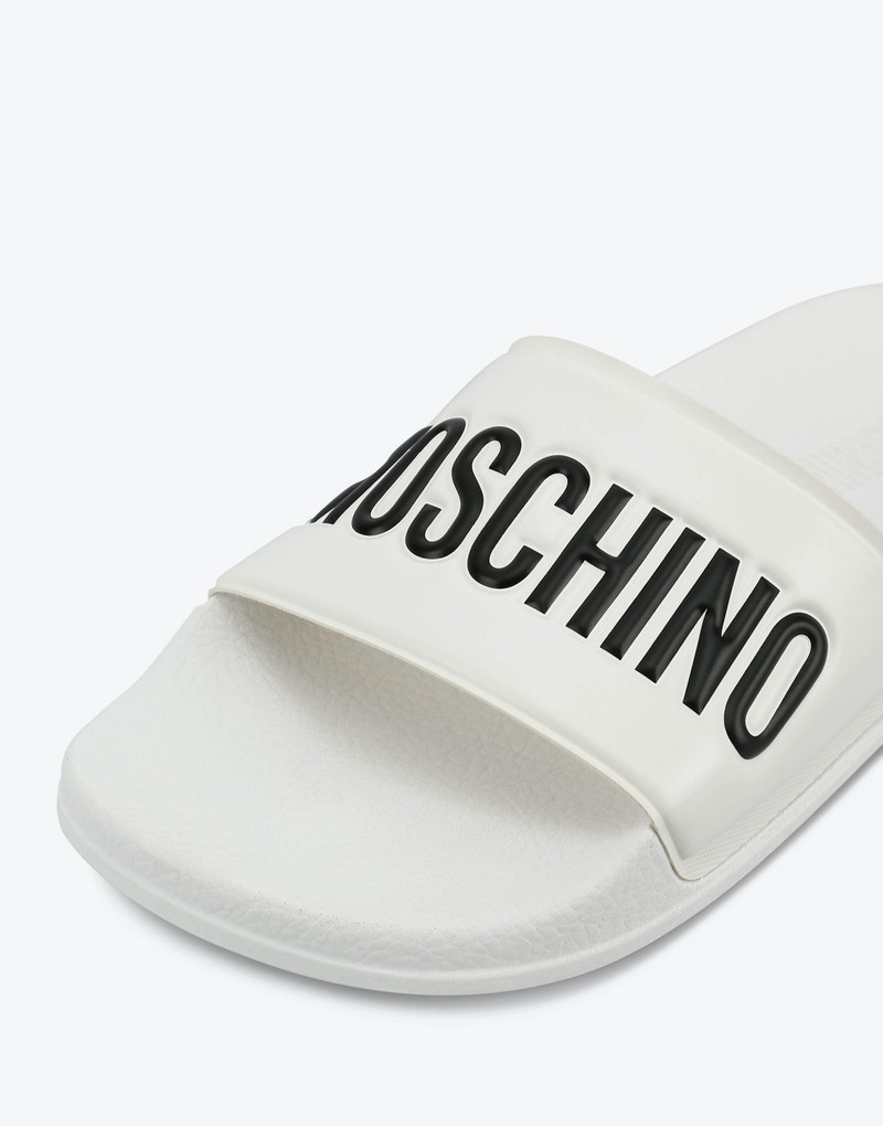 Moschino PVC SLIDE SANDALS WITH LOGO outlook