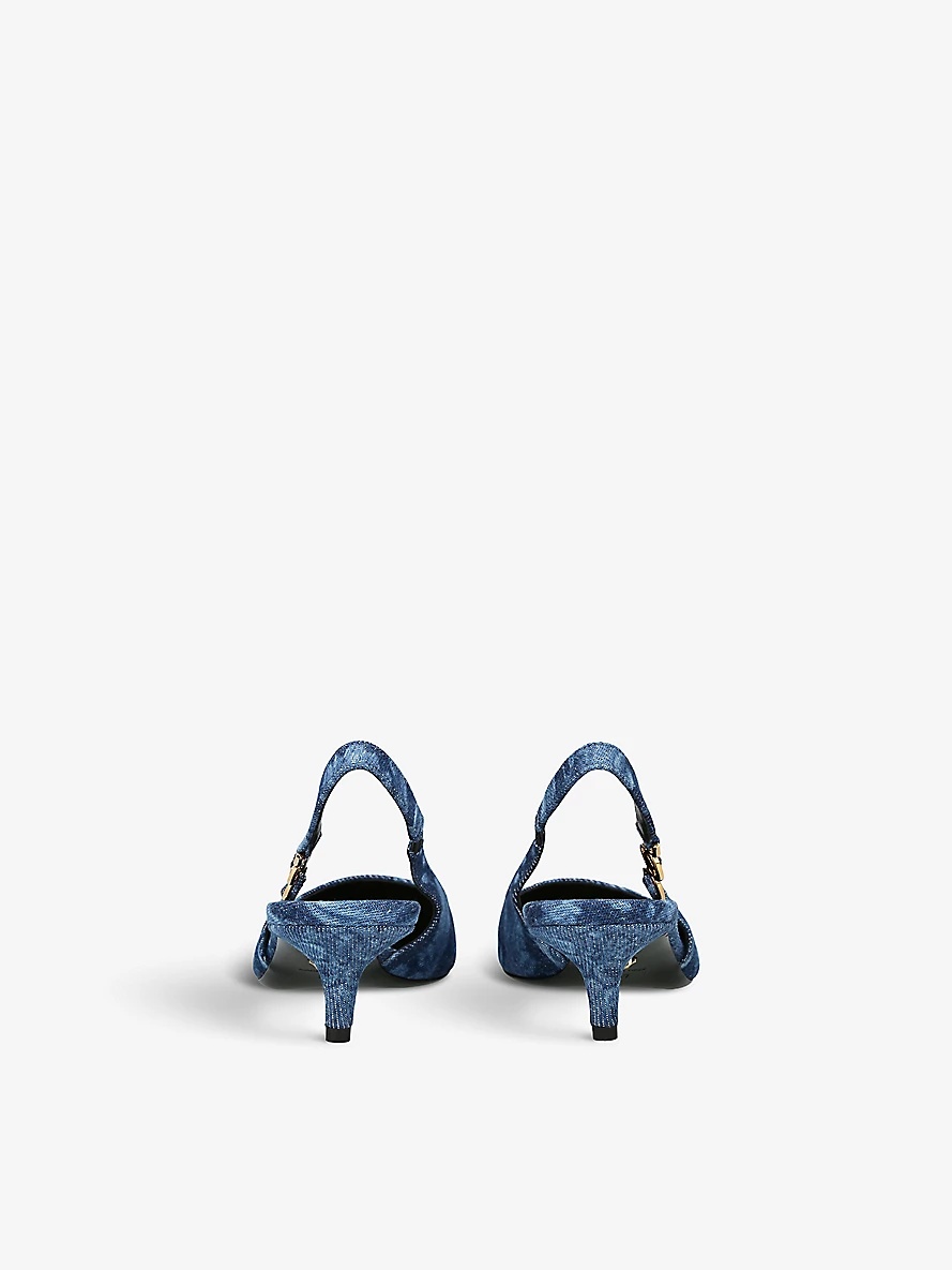 Medusa 40 denim slingback courts - 4