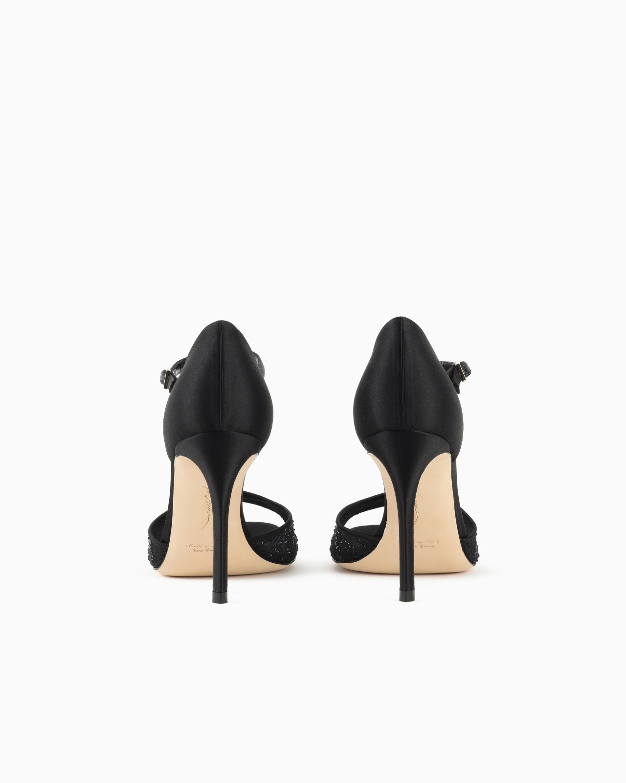 MESH AND RHINESTONE T-BAR SANDALS - 4