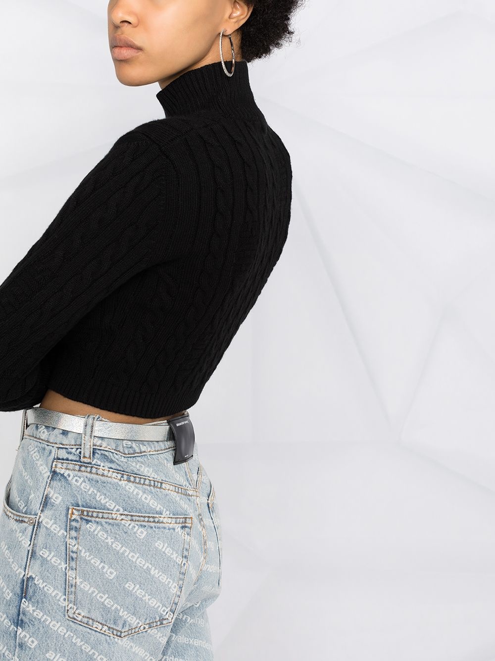 high neck knitted jumper - 3