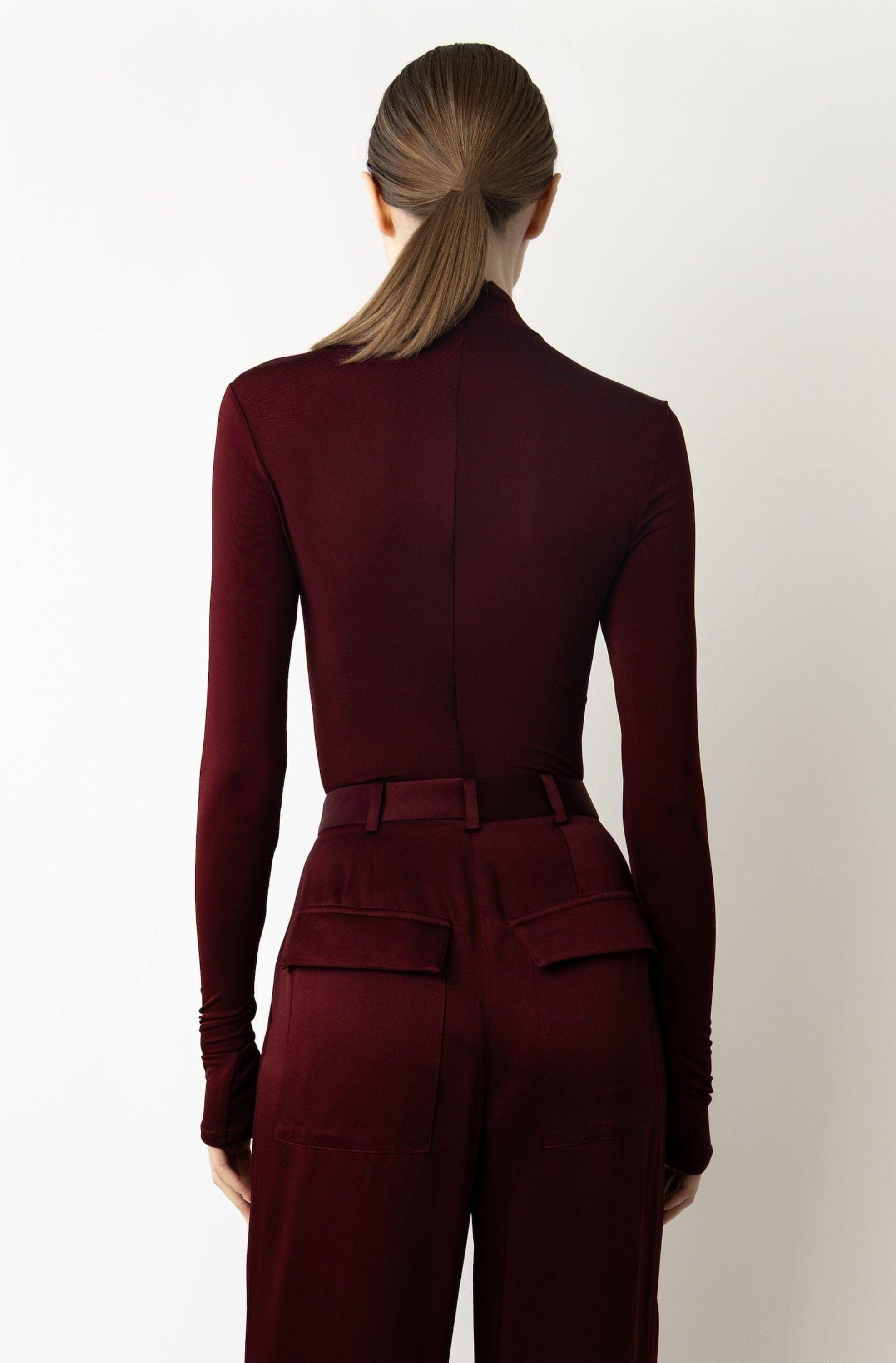 Jersey Mock Neck Bodysuit - 3