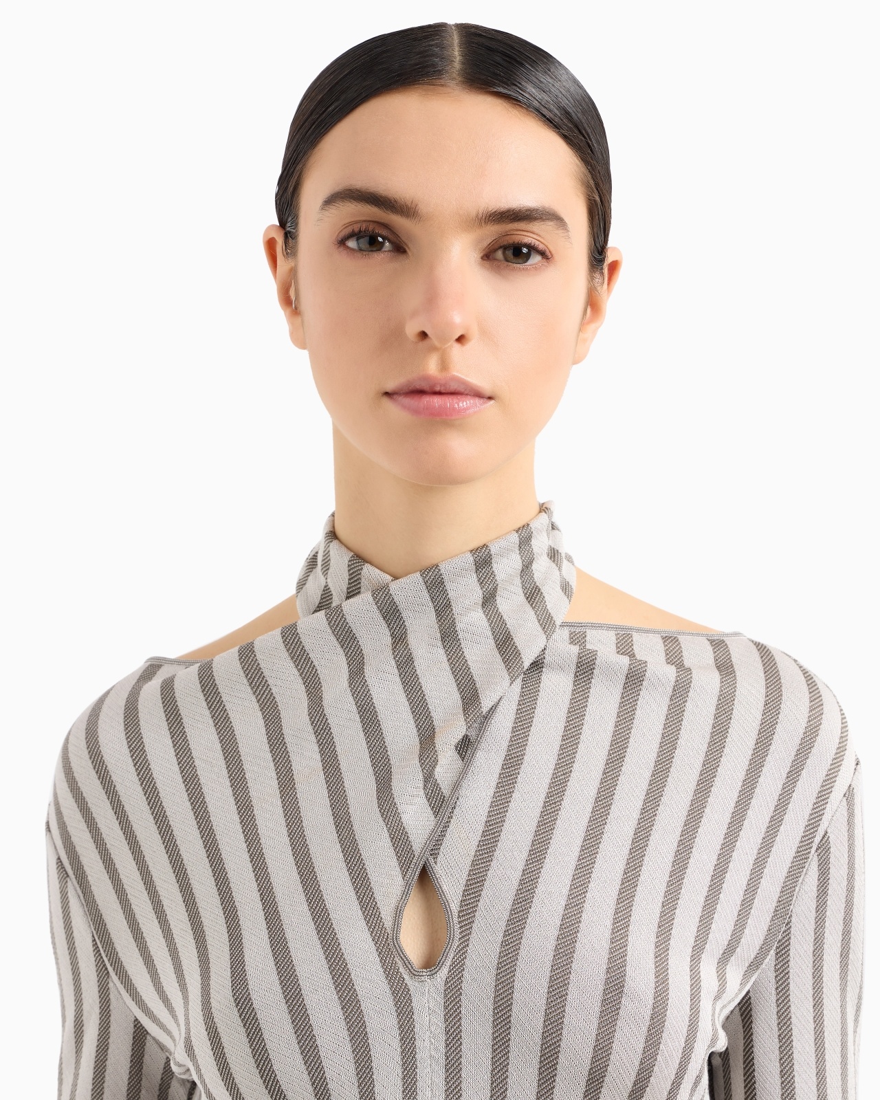 VISCOSE JUMPER WITH JACQUARD STRIPES - 5