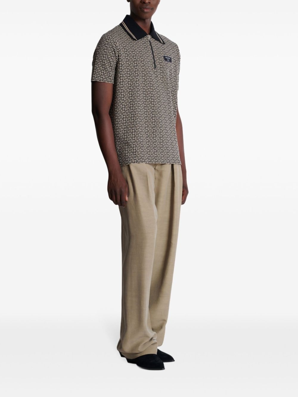 Labyrinth jacquard polo shirt - 3