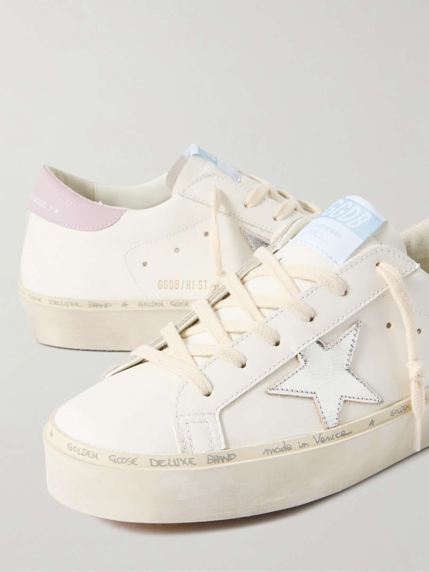 Hi Star distressed leather sneakers White - 4